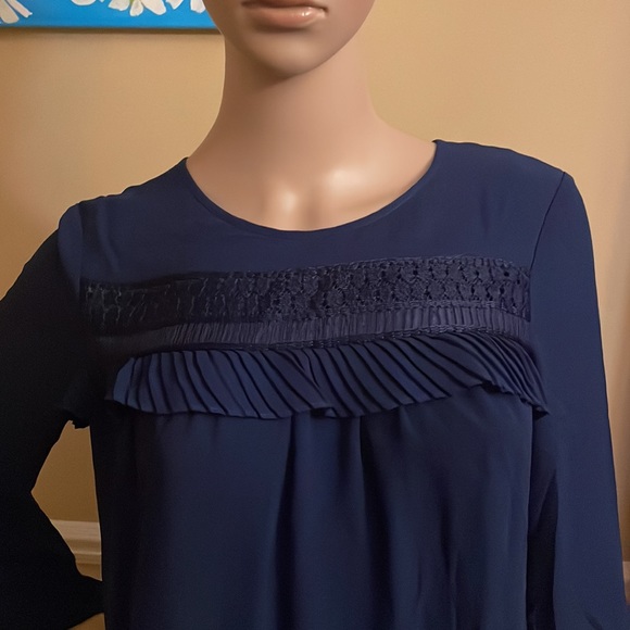 Navy Max Studio baby doll dress size small - Picture 2 of 5